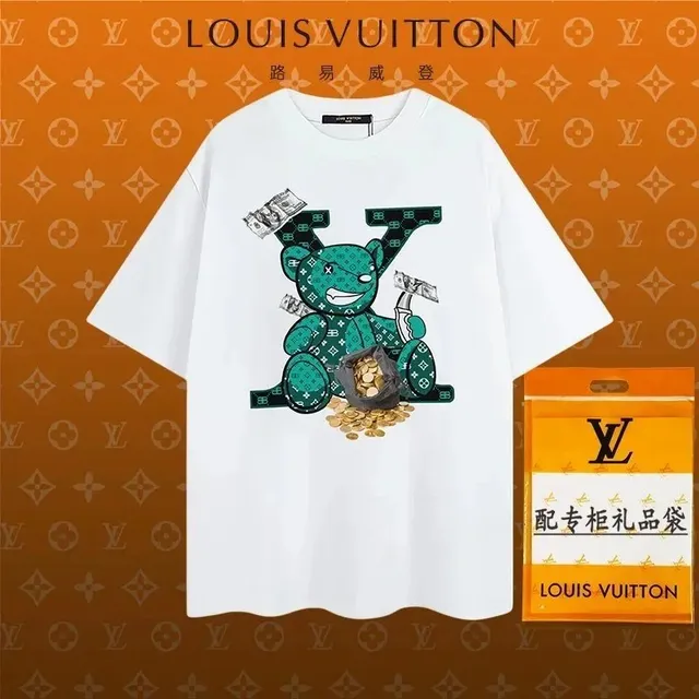 Louis Vuitton Graphic T-Shirt Bear with Money Print