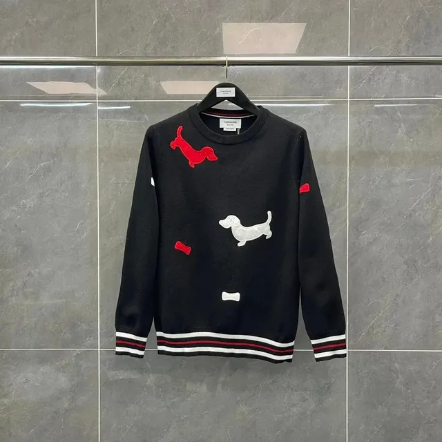 Thom Browne Knit Sweater Dachshund Appliqué