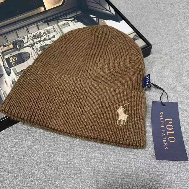 Polo Ralph Lauren Beanie Ribbed Knit with Pony Logo