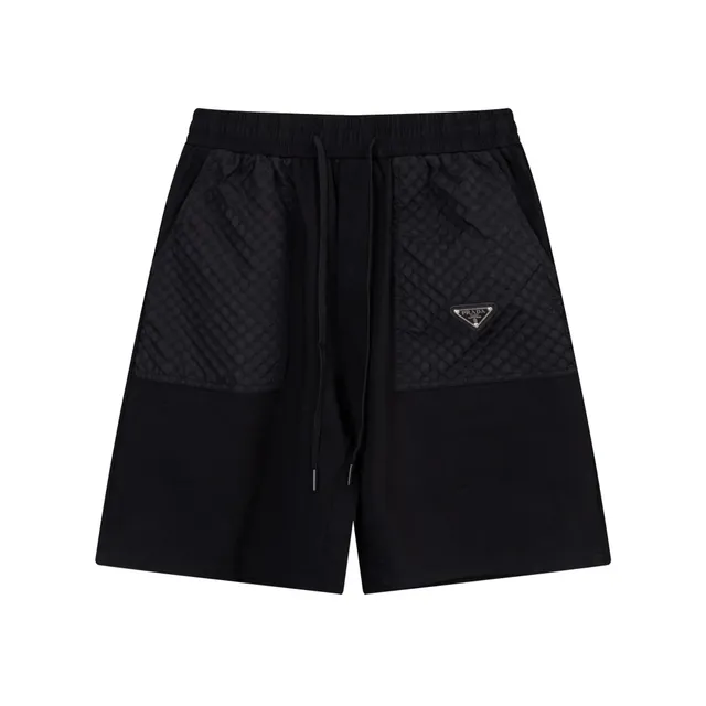 Prada Quilted Panel Shorts Black