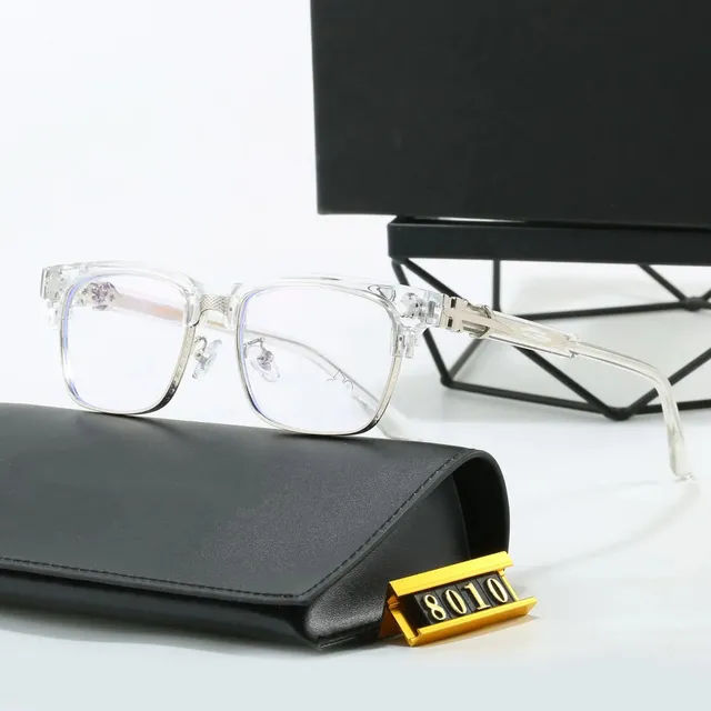Chrome Hearts Rectangular Optical Frame Clear Acetate with Silver Hardware