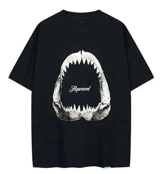 Represent Shark Jaw Tee White Graphic