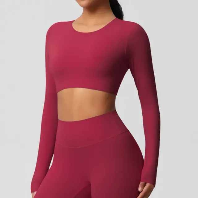 7104 long sleeves-rouge red