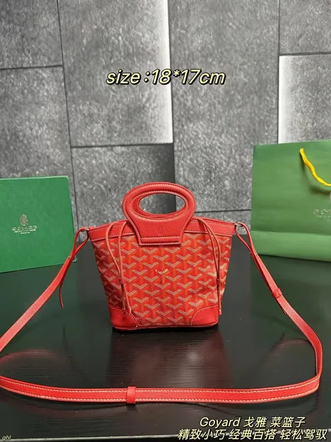Goyard St. Louis Mini Red Chevron Canvas