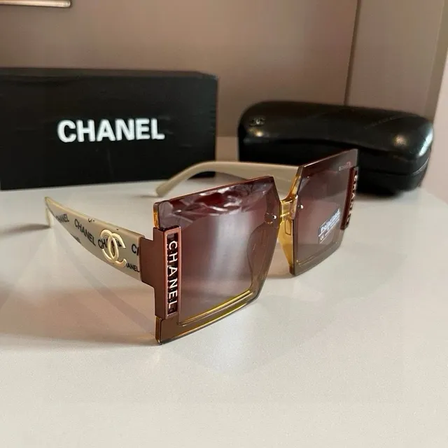 Chanel Square Sunglasses Logo-Accented Acetate