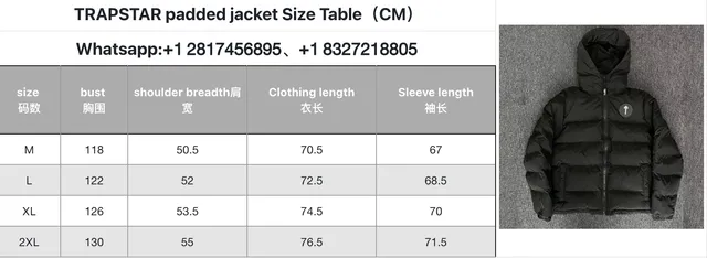 Trapstar padded jacket black