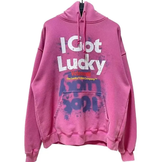 Vetements × Fear of God Essentials Hoodie I Got Lucky Graphic