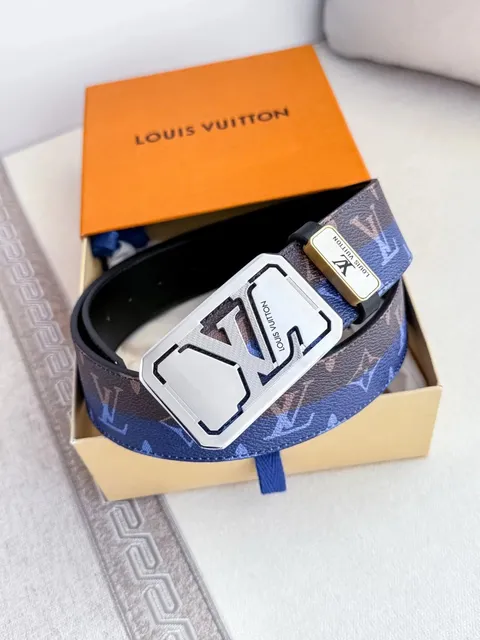 Louis Vuitton LV Belt Monogram Canvas with Silver Buckle
