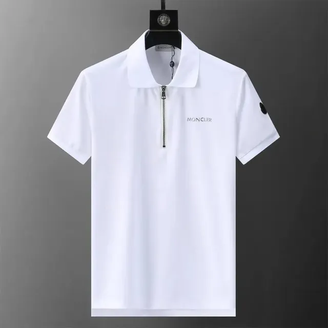 Moncler Zip Polo Embroidered Logo