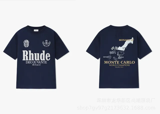 Rhude Monte Carlo Tee Monaco Map Print