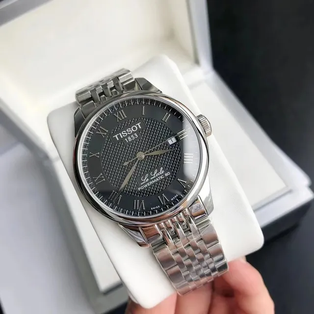 Tissot Le Locle Powermatic 80 Black Dial Steel Bracelet