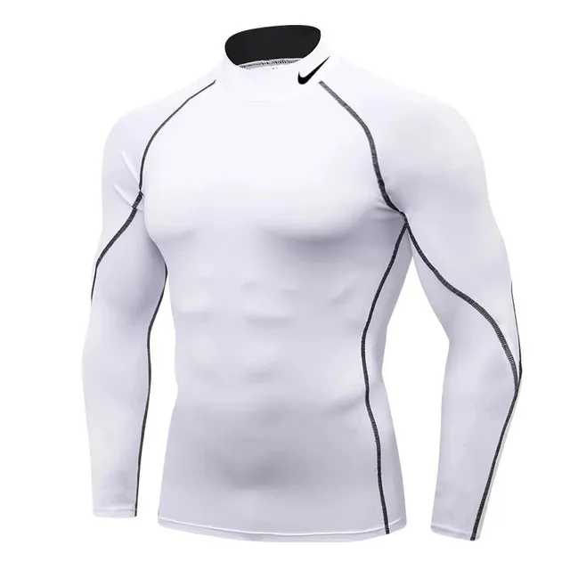 Nike Tech Fleece Mock Neck White with Black Seams