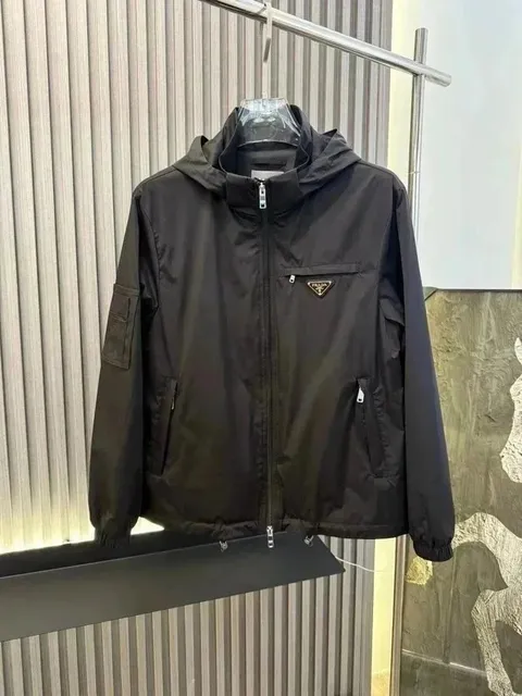 Prada Hooded Windbreaker Triangle Logo