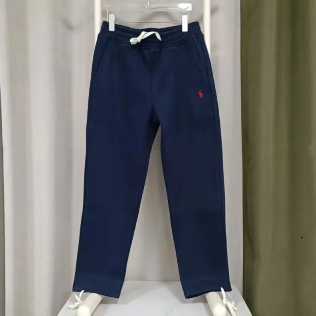 Navy blue + red label