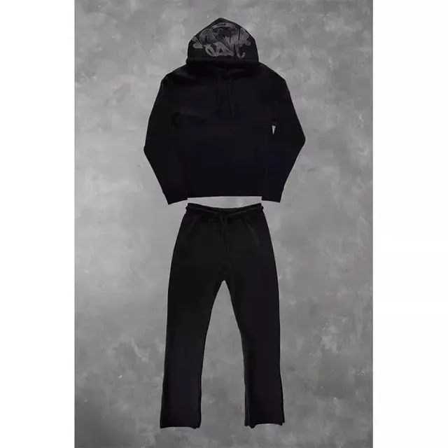 Syna World Hoodie and Joggers Set Solid Black
