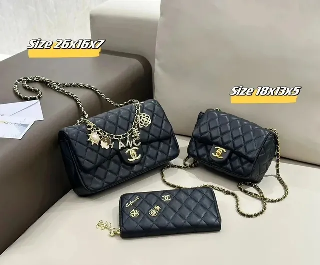 Chanel Classic Flap Quilted Leather with Chain Strap
