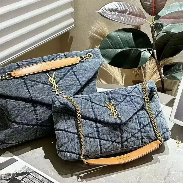 Saint Laurent Loulou Quilted Denim