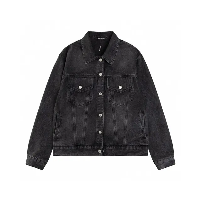 Balenciaga Denim Jacket Washed Black