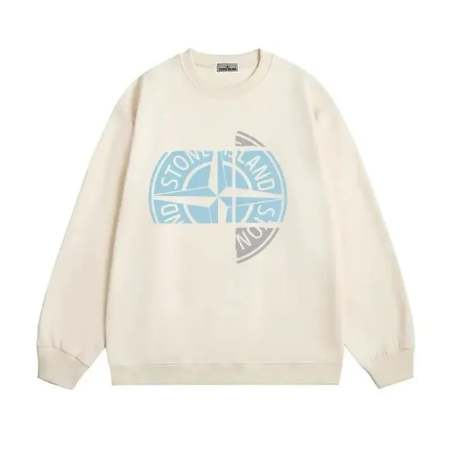 Stone Island Crewneck Sweatshirt Compass Logo Print