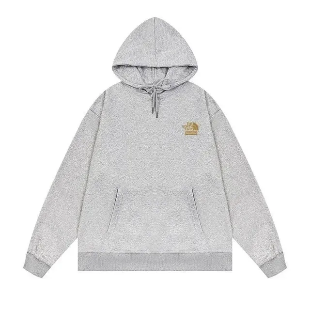 The North Face Hooded Sweatshirt Heather Grey with Logo