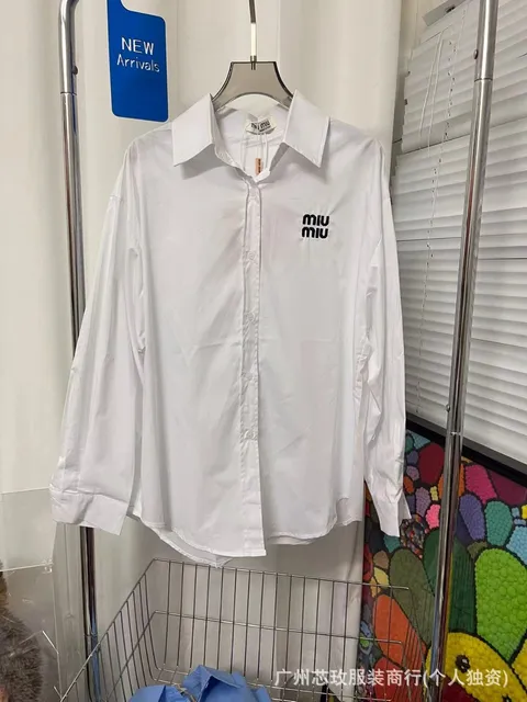 Miu Miu Logo Shirt Black Logo