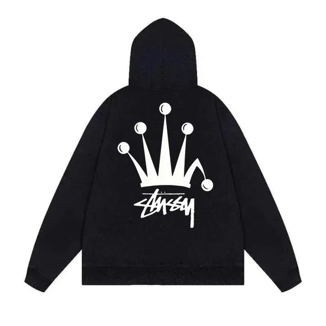 Stüssy Crown Hoodie White Crown Print