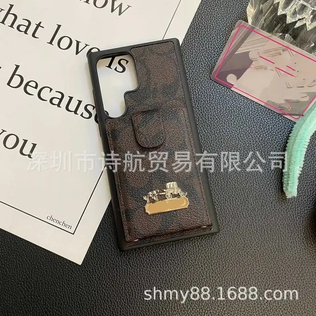 Coach Phone Case with Card Holder Monogram Print