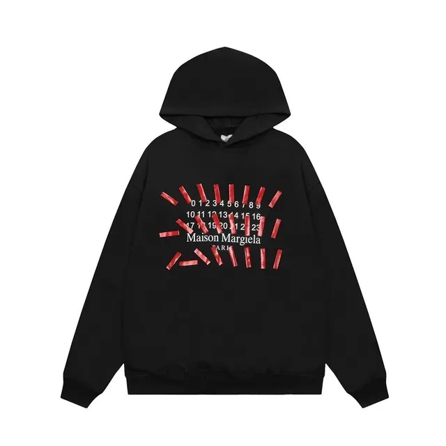 Maison Margiela Hooded Sweatshirt Red Tab Print