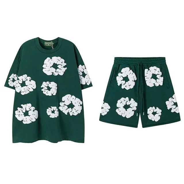 Broken Planet Shorts Set Cloud Print