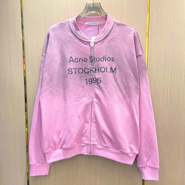 Acne Studios Zip-Up Sweatshirt Stockholm 1996 Print