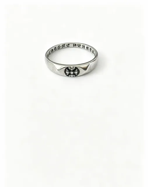 Chrome Hearts Cross Ring Black Inlay