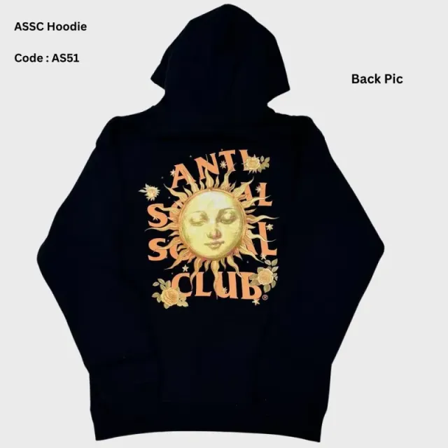 Anti Social Social Club Hoodie Sun Face Graphic