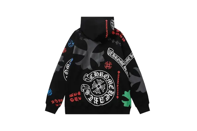 Chrome Hearts Hooded Sweatshirt All-Over Logo Print