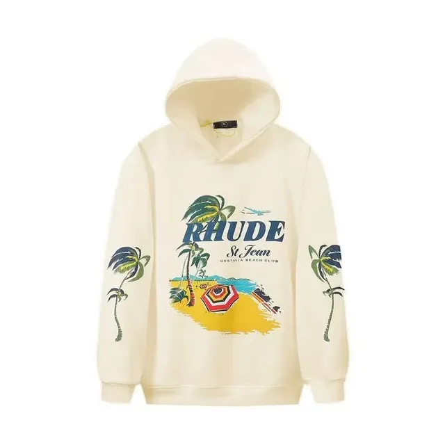 Rhude Hoodie Beach Club Print