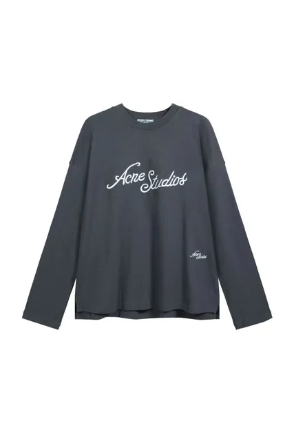 Acne Studios Long-Sleeve Logo Tee Script Logo