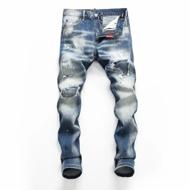 Dsquared2 Distressed Jeans Paint-Splatter Ripped