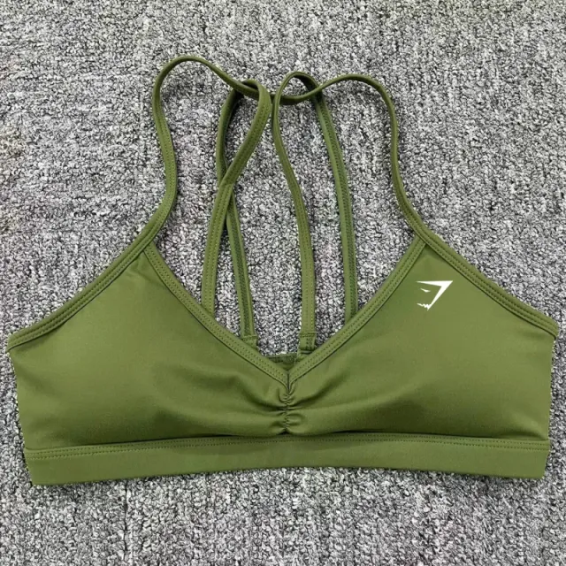 Gymshark Strappy Sports Bra Olive Green