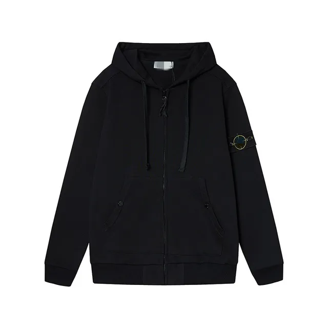 Stone Island Zip-Up Hoodie Compass Patch