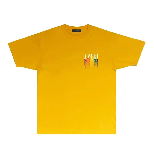 Amiri Graphic Tee Rainbow Drip Logo