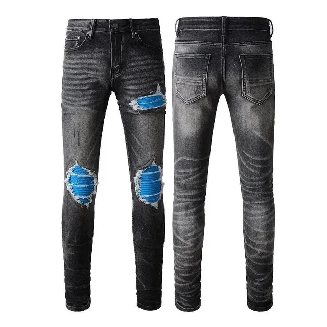 Levi's 501 Skinny Distressed with Blue Patch