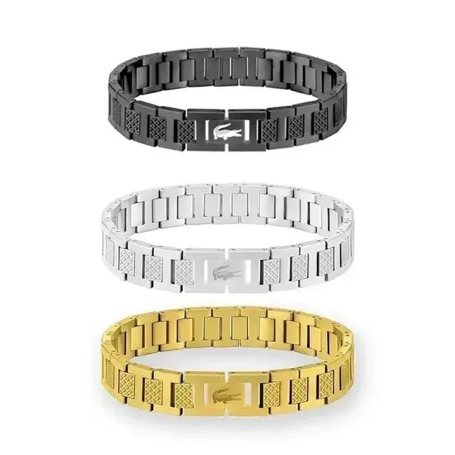 Lacoste Chain Link Bracelet Crocodile Logo