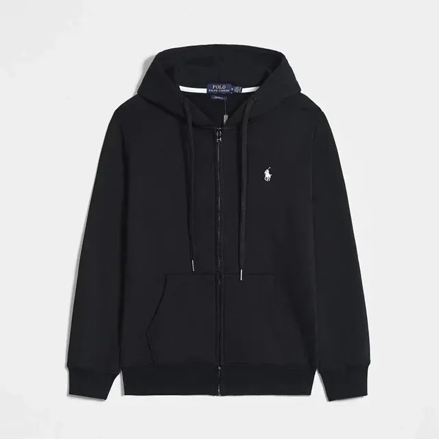Hoodies black(white logo)zipper