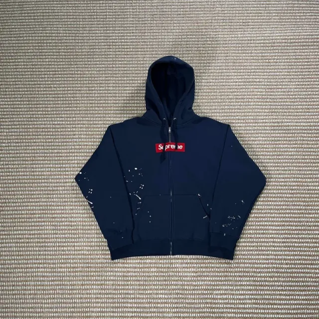 Supreme Zip-Up Hoodie Paint Splatter