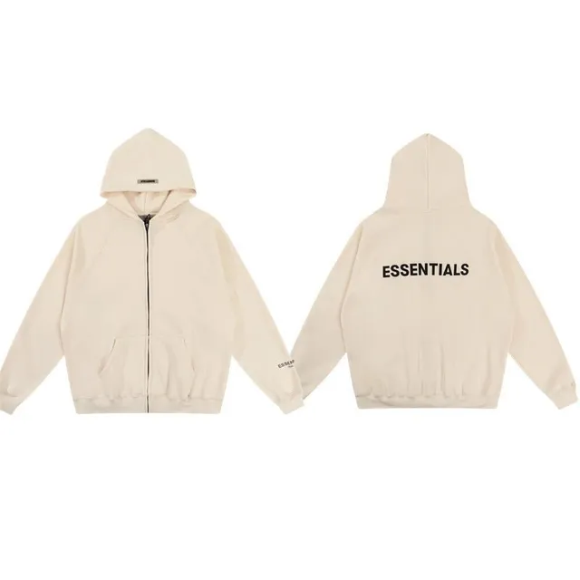 Fear of God Essentials Zip-Up Hoodie Essentials Logo