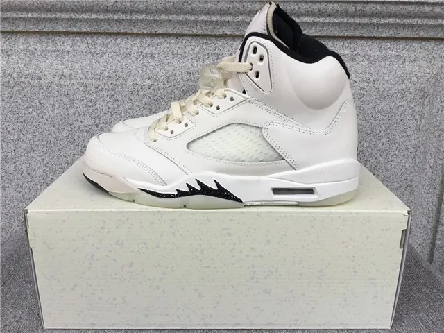 Air Jordan 5 White Black