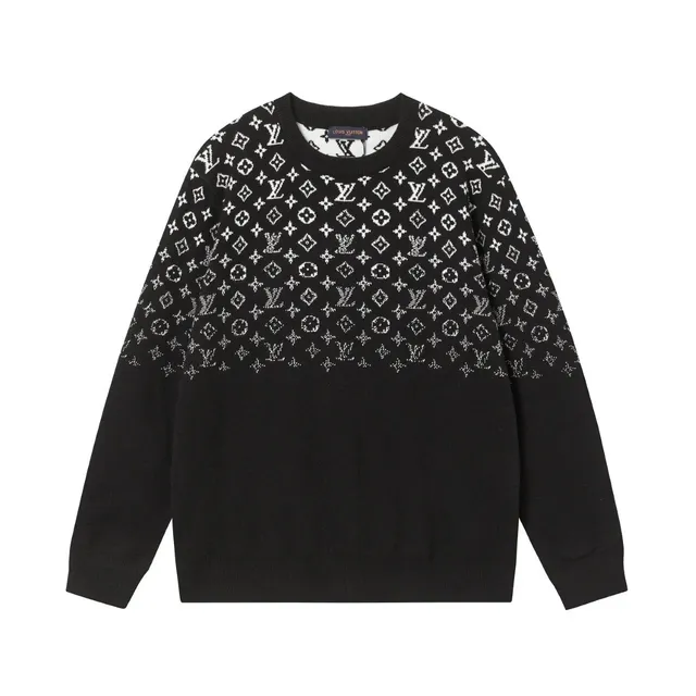Louis Vuitton Monogram Knit Sweater Intarsia Logo Pattern