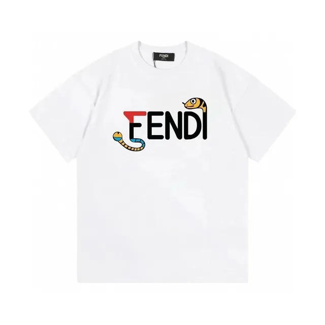 Fendi Graphic Tee Snake Logo