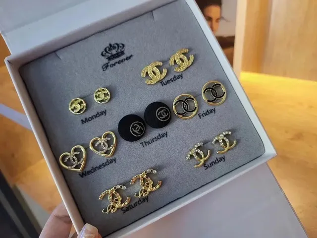 Chanel CC Logo Earring Set Days of the Week