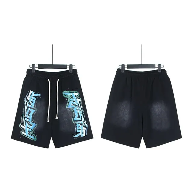 Hellstar Logo Shorts Graffiti Print