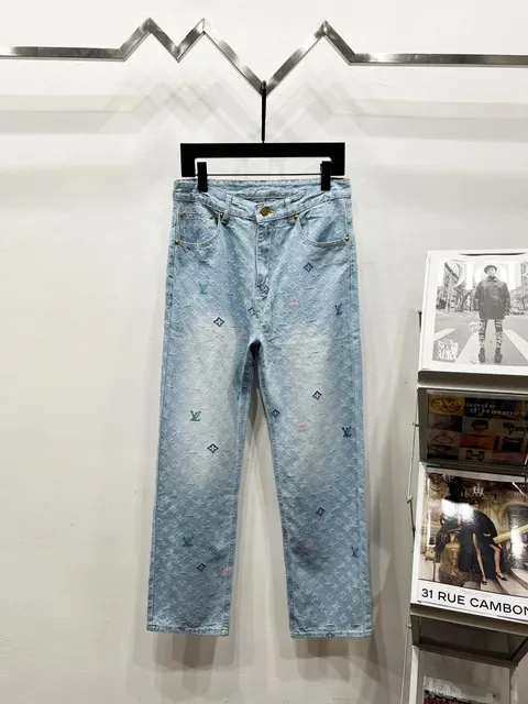 Louis Vuitton Monogram Jeans Multicolor Embroidered